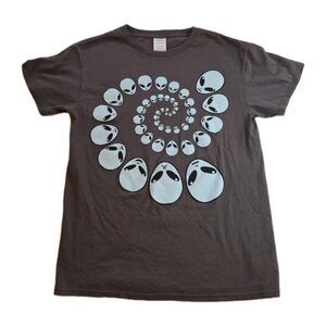 Spiral Size Small Emo Alien Head T-shirt 100% Cotton Aliencore Short Sleeve